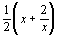 1/2 ( x + 2/x )