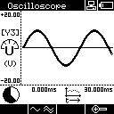 Ecran du VTT en mode oscilloscope
