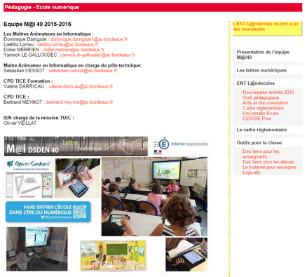 Ecole numérique - Site DSDEN 40