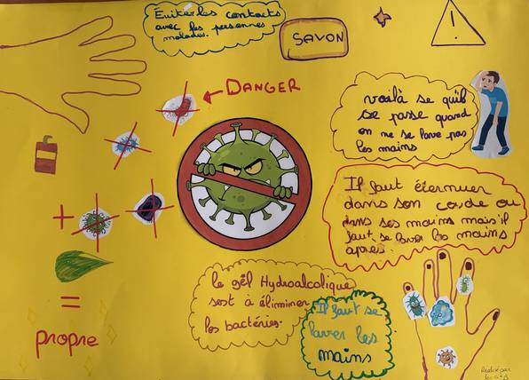 Affiche se laver les mains
